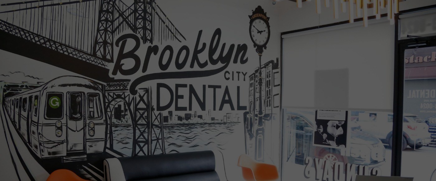 Mural on wall fo Brooklyn City Dental