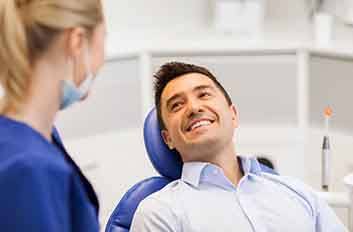 Man smiling in the dental chair