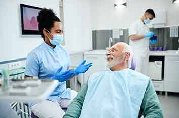 Man smiling in the dental chair